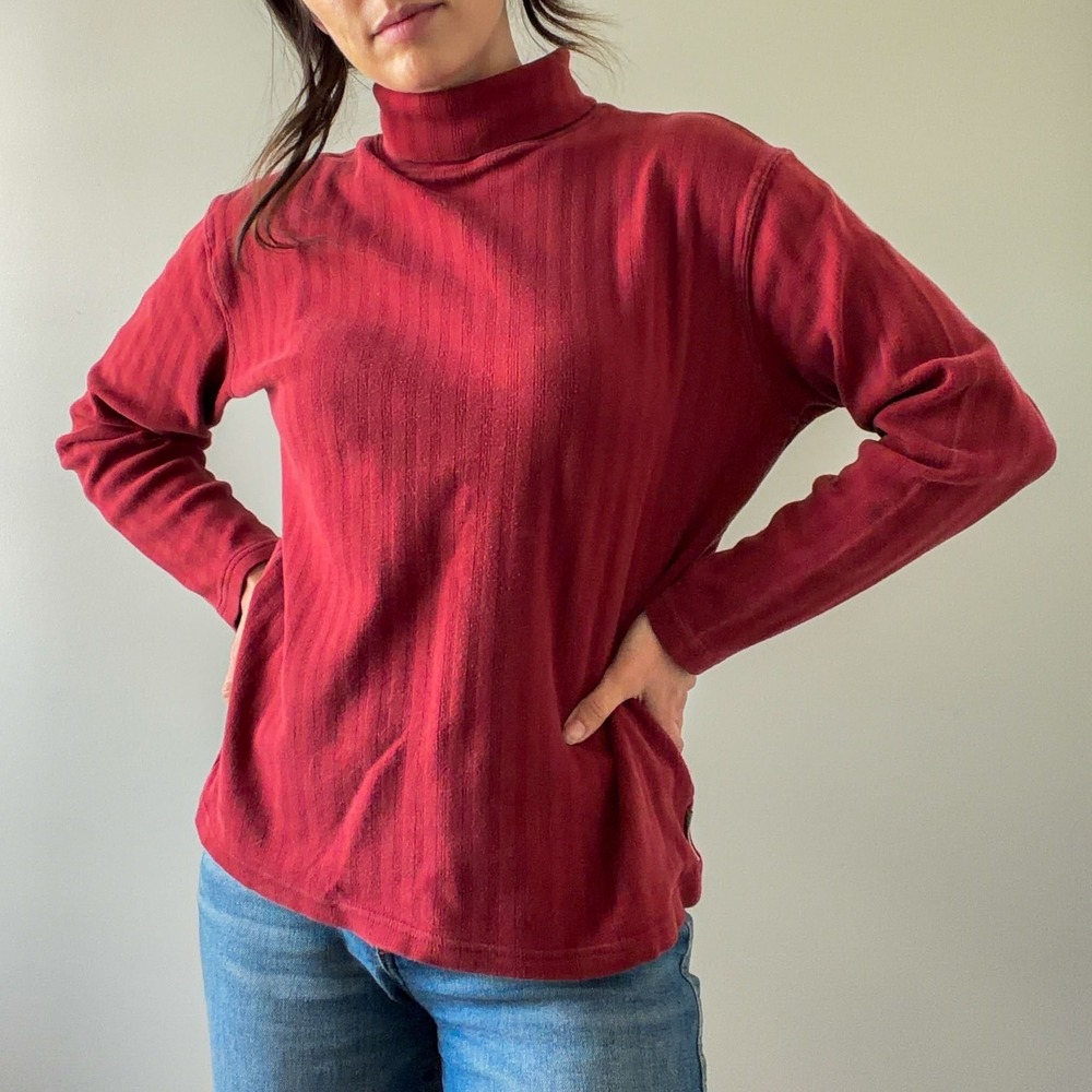 Vintage High Sierra Red Mock Neck Tee